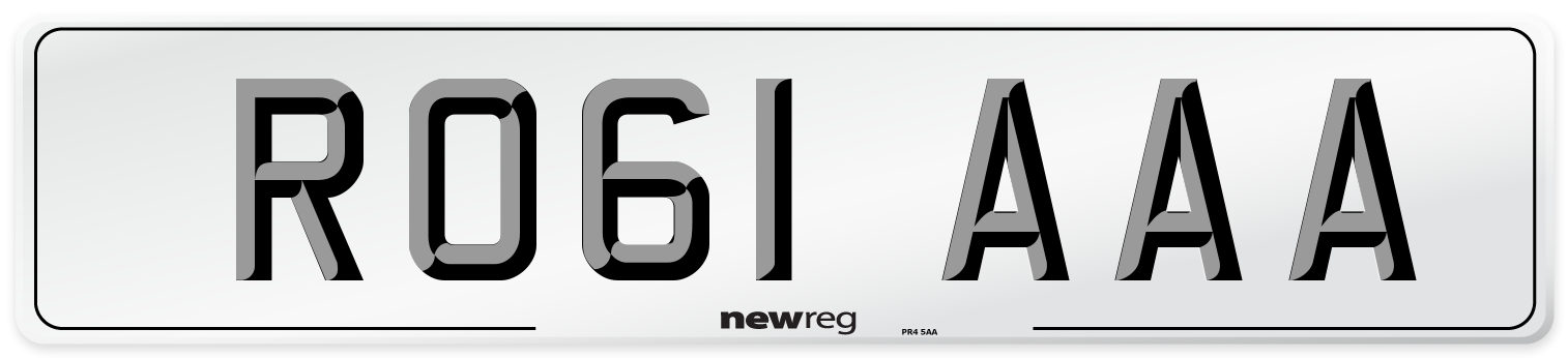RO61 AAA Number Plate from New Reg